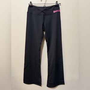 Bench Black Leggings with Pink Logo
